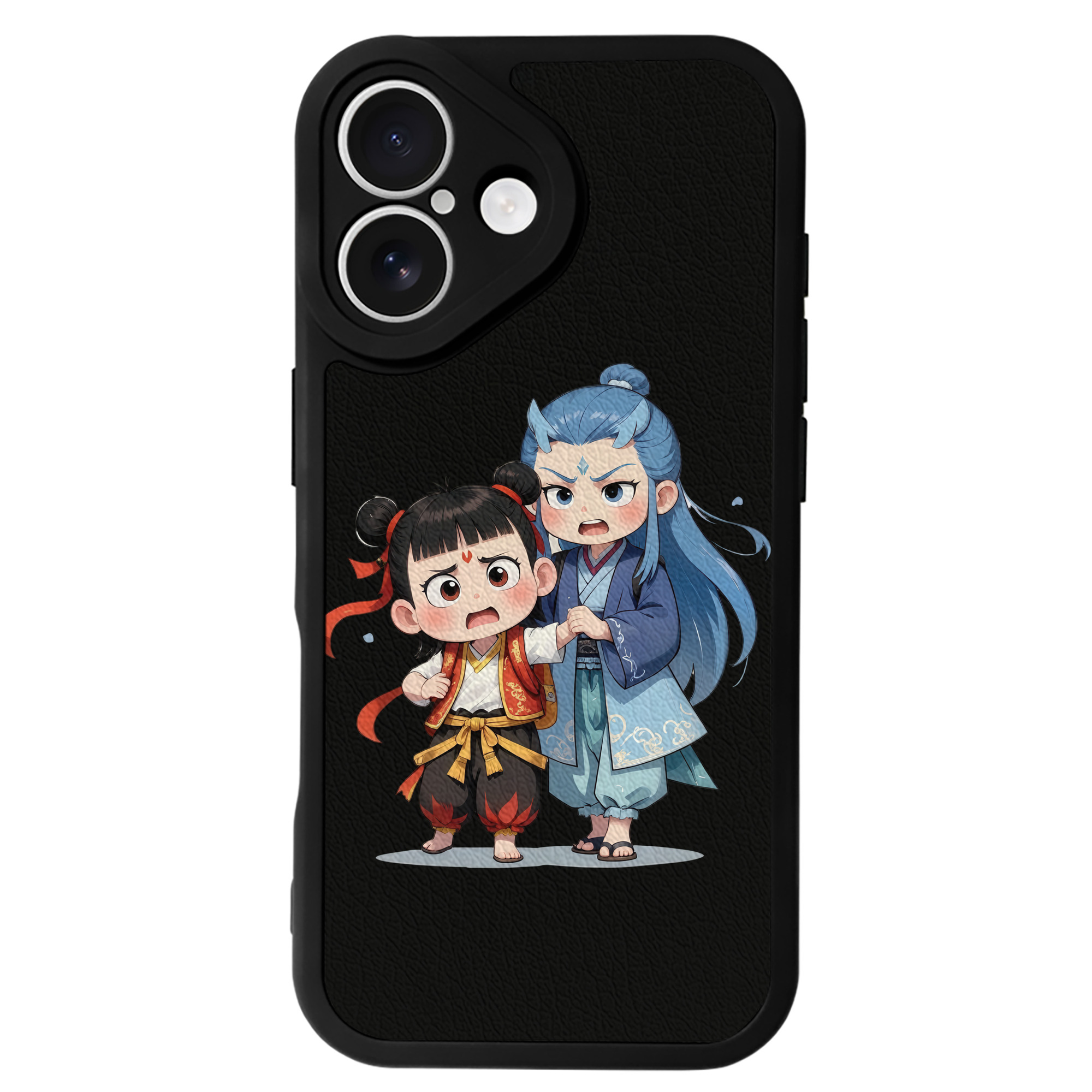 （画像用） Ne Zha 2 ナタ 魔童の大暴れ 【iPhone 16シリーズ対応】シリコンスマホケース（レザー調） 材質：シリコン